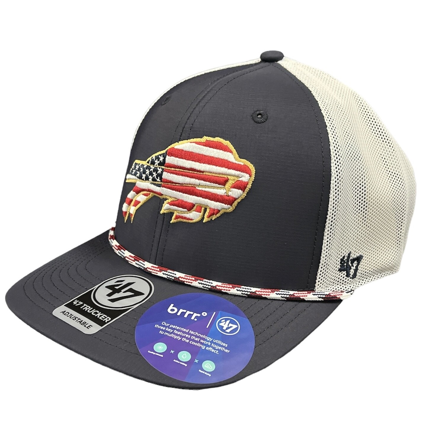 Buffalo Bills 47 Flag Fill Rope Trucker 