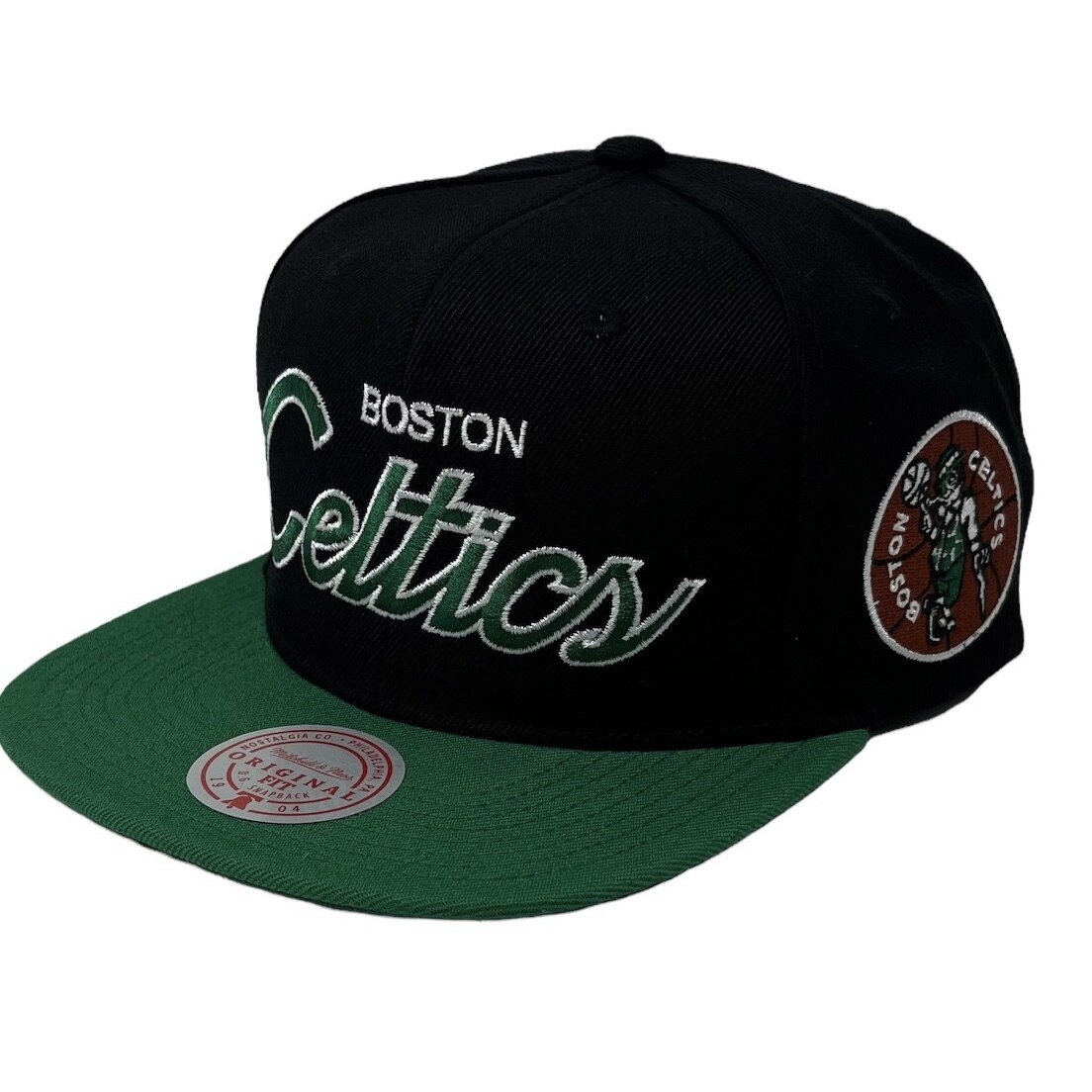 Boston Celtics Men's Mitchell & Ness Team Script 2.0 Snapback Hat