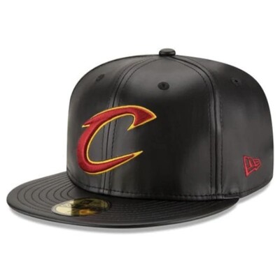 Cleveland Cavaliers Men’s New Era 59Fifty Faux Leather Fitted Hat