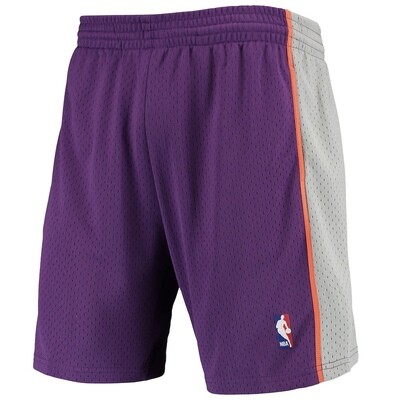 Phoenix Suns 2001-02 Men's Purple/Grey Mitchell & Ness Swingman Shorts