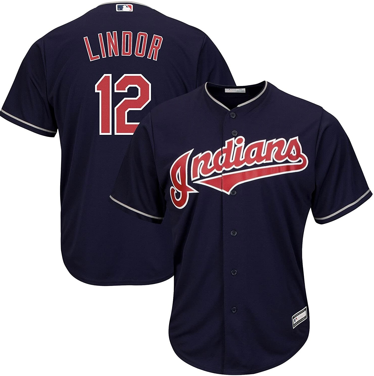 Majestic Cleveland Indians Francisco Lindor Blue Youth Jersey