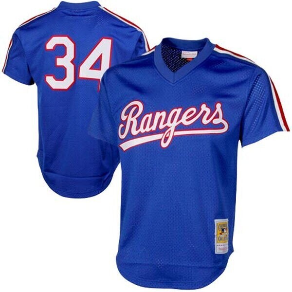 Texas Rangers Nolan Ryan 1989 Men's Blue Mitchell & Ness Mesh Jersey
