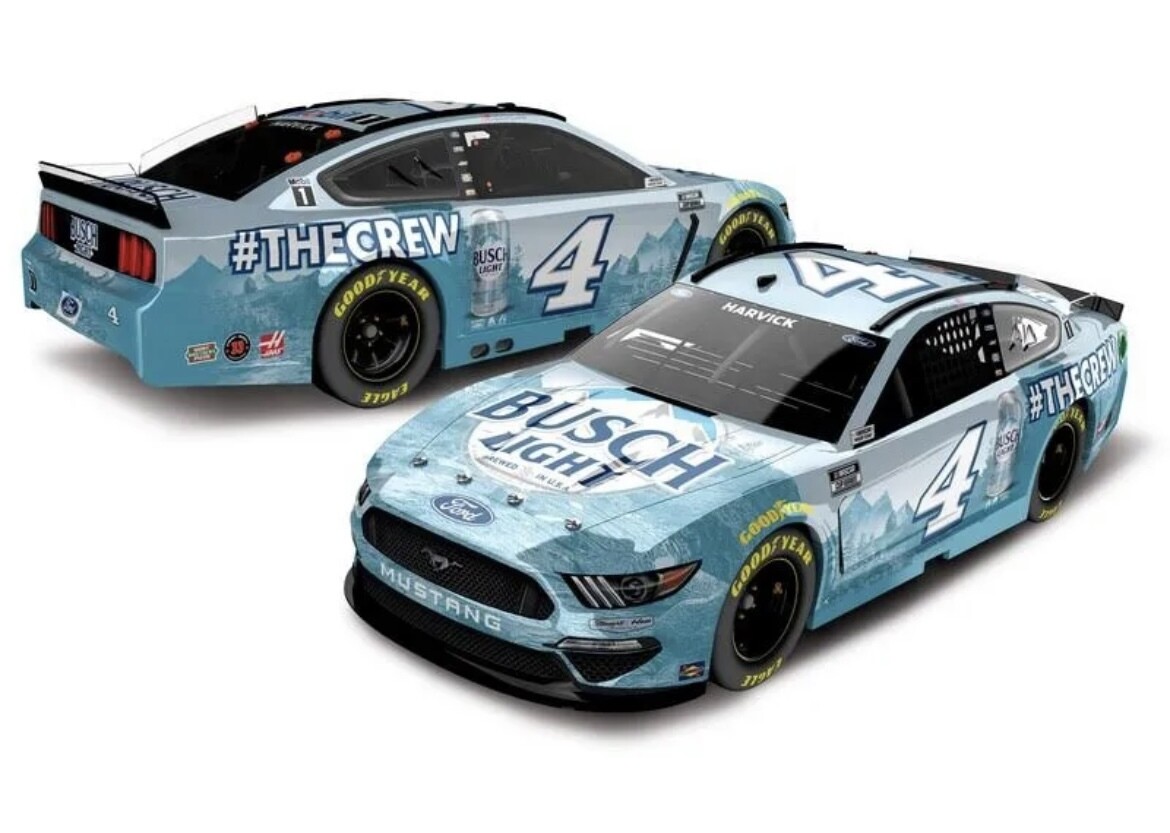 Kevin Harvick #4 Busch Light #TheCrew 2021 Mustang 1:64 Scale Diecast Car