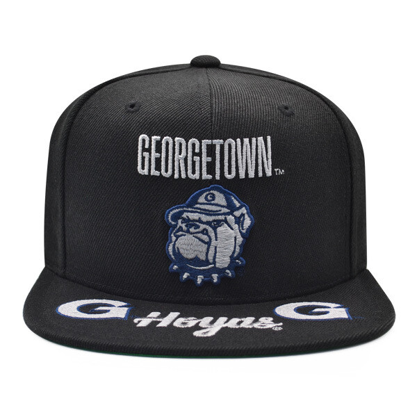 Men's Mitchell & Ness Black Georgetown Hoyas Lifestyle Fitted Hat