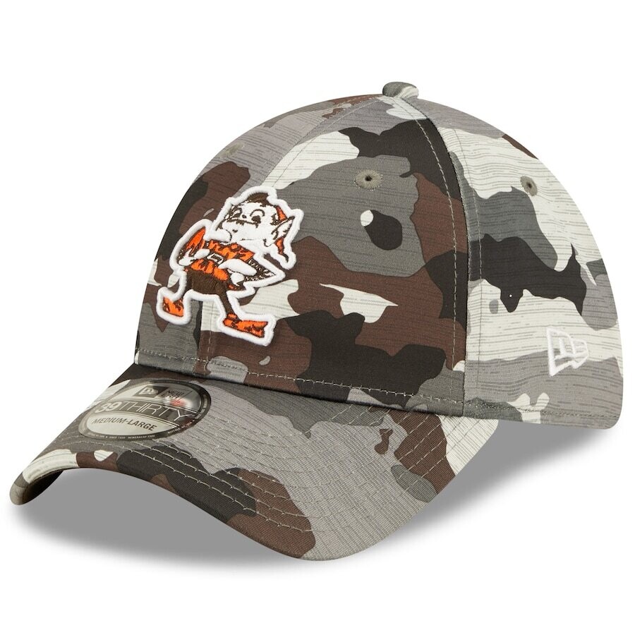 Cleveland Browns Men’s Retro Camo New Era 39Thirty Training Camp Flex Fit Hat