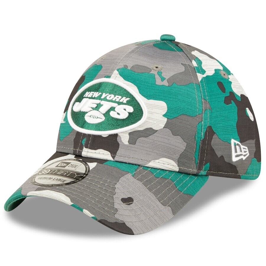 New York Jets Men’s New Era Camo 39Thirty Training Camp Flex Fit Hat
