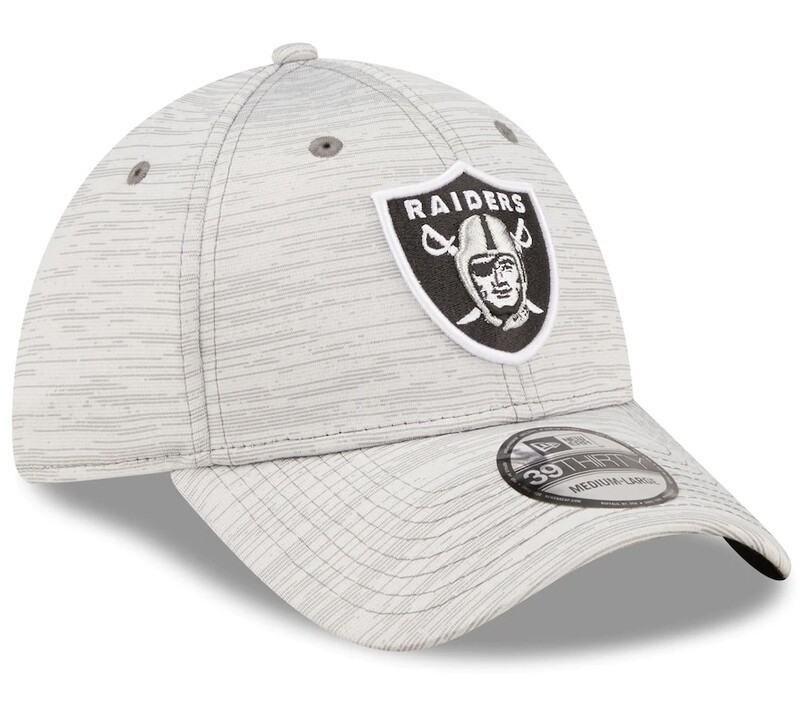 Las Vegas Raiders Men’s Gray New Era 39Thirty Training Official Coach Flex Fit Hat
