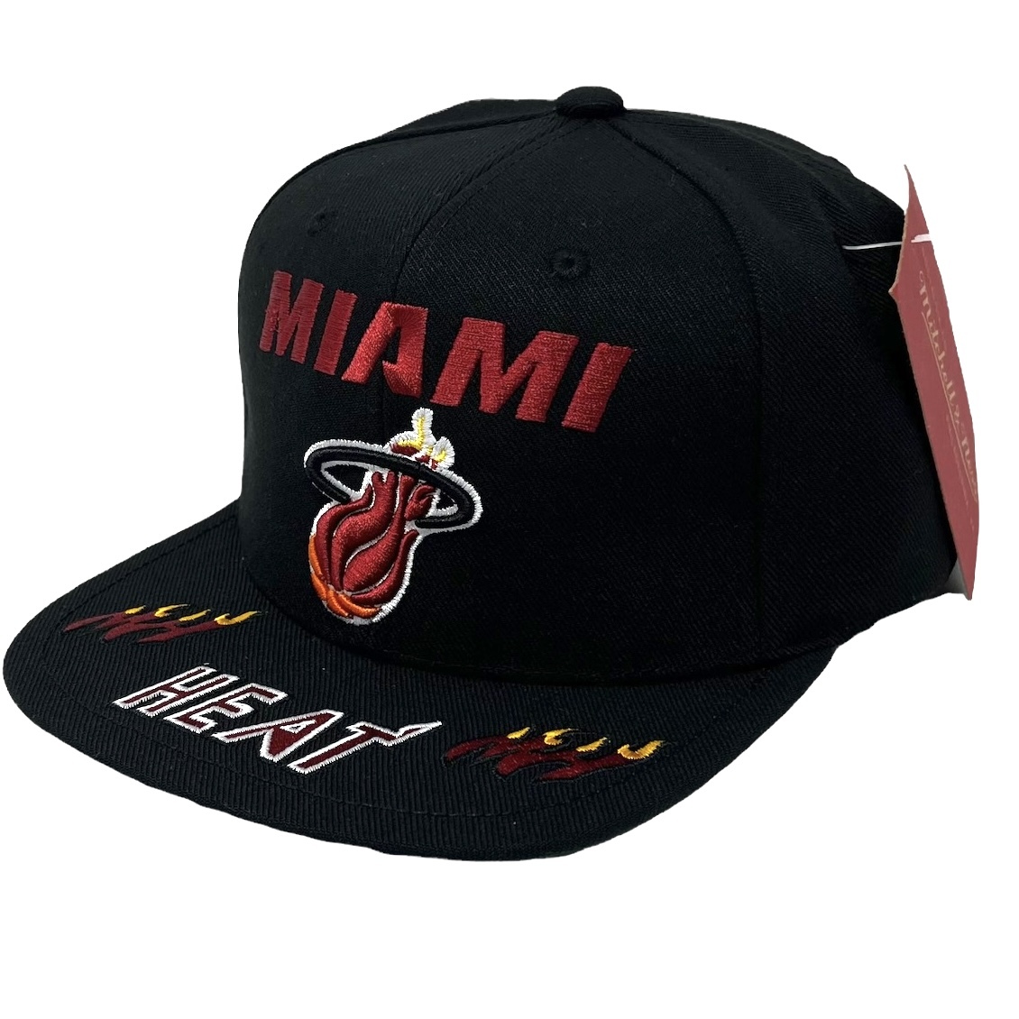 Miami Heat Mitchell & Ness Black History Month Snapback Hat - Black