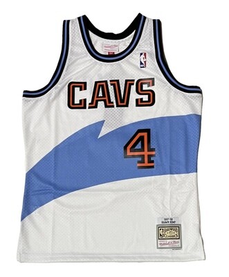 Cleveland Cavaliers Shawn Kemp 1997-98 White Mitchell & Ness Men’s Swingman Jersey