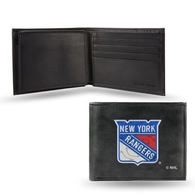 New York Rangers Genuine Leather Billfold Wallet