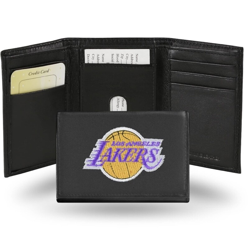 Los Angeles Lakers Leather Embroidered Tri-Fold Wallet