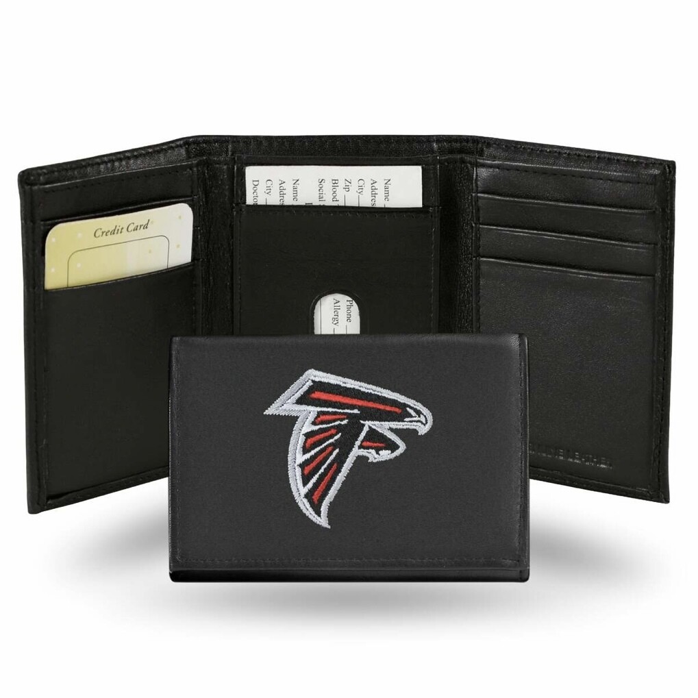 Atlanta Falcons Leather Embroidered Tri-Fold Wallet