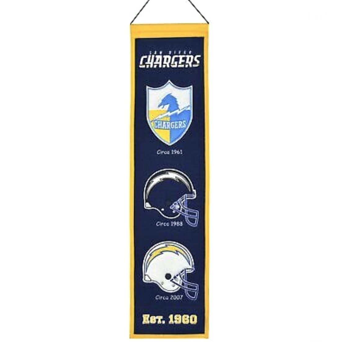 San Diego Chargers 8" x 32" Heritage Banner