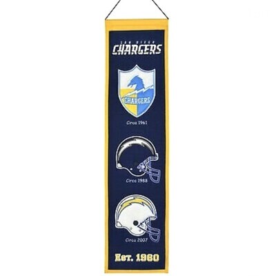 San Diego Chargers 8" x 32" Heritage Banner
