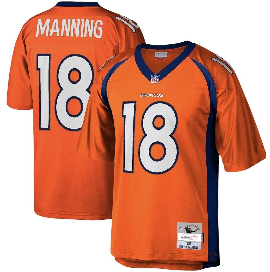 Denver Broncos Peyton Manning 2015 Orange Men's Mitchell & Ness Legacy Jersey