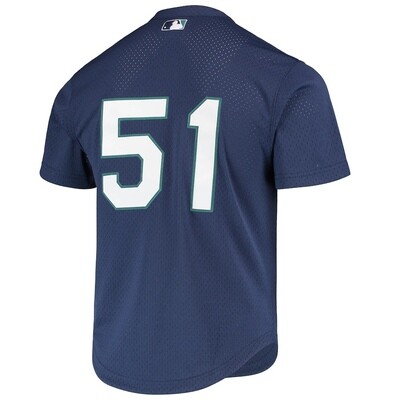 Seattle Mariners Ichiro Suzuki 2002 Blue Mesh Jersey
