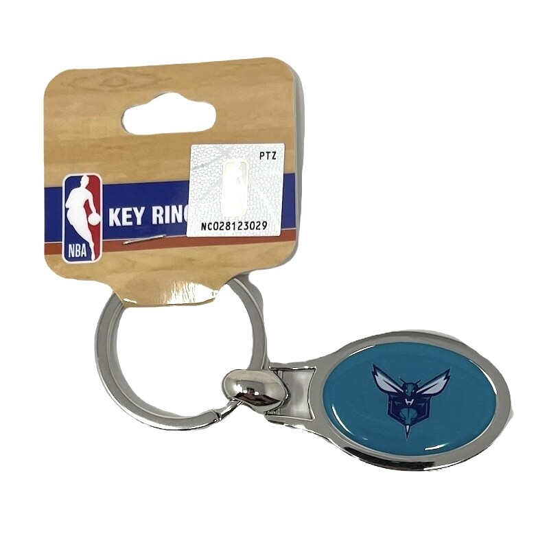 Charlotte Hornets Metal Oval Key Ring