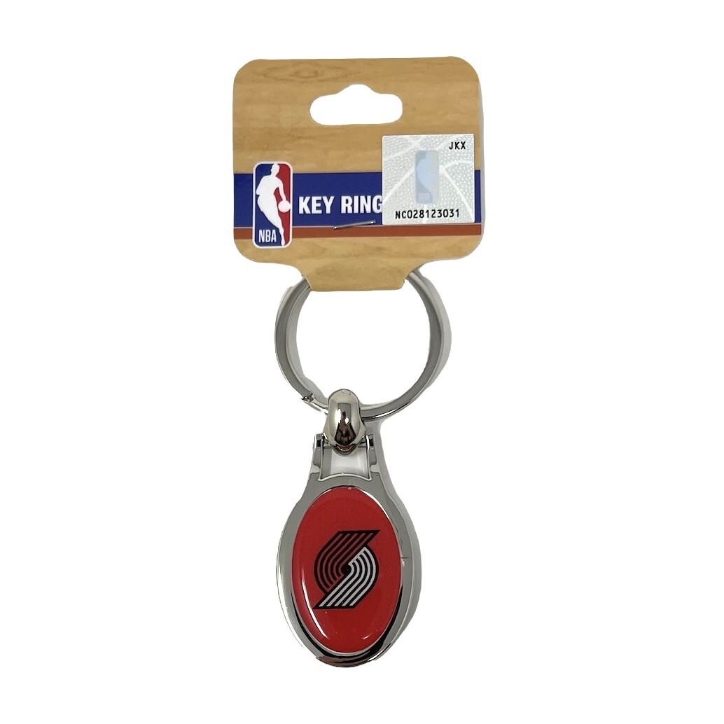 Portland Trail Blazers Metal Oval Key Ring