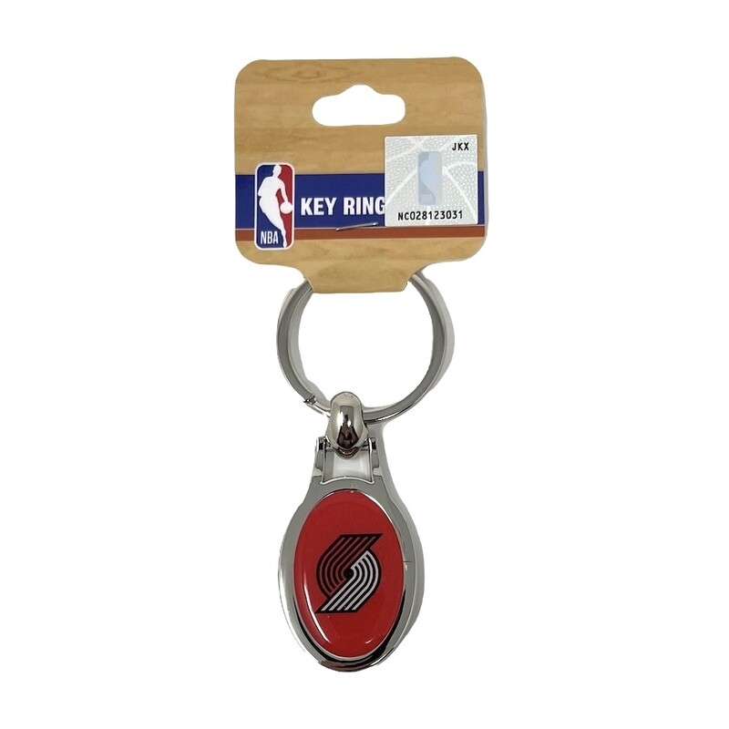 Portland Trail Blazers Metal Oval Key Ring