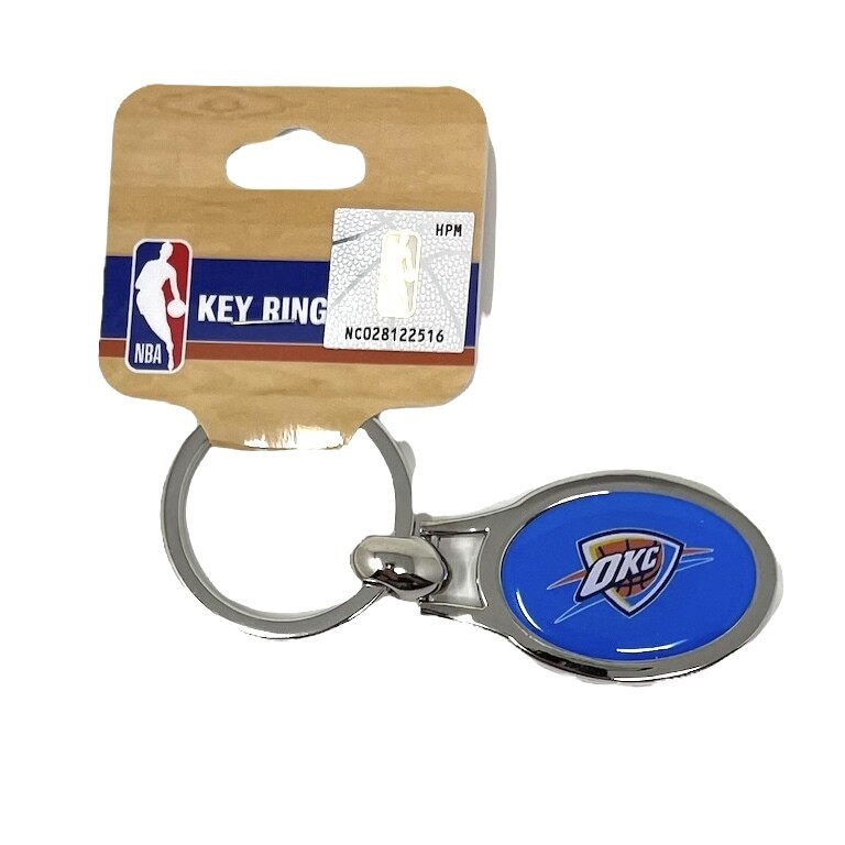 Oklahoma City Thunder Metal Oval Key Ring