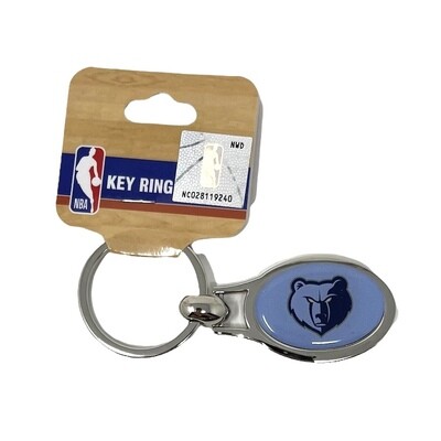 Memphis Grizzlies Metal Oval Key Ring