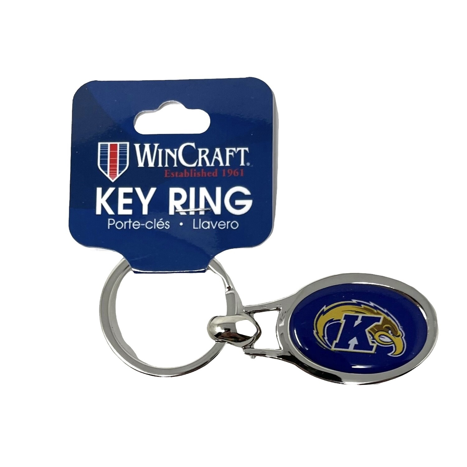 Kent State Golden Flashes Metal Oval Key Ring