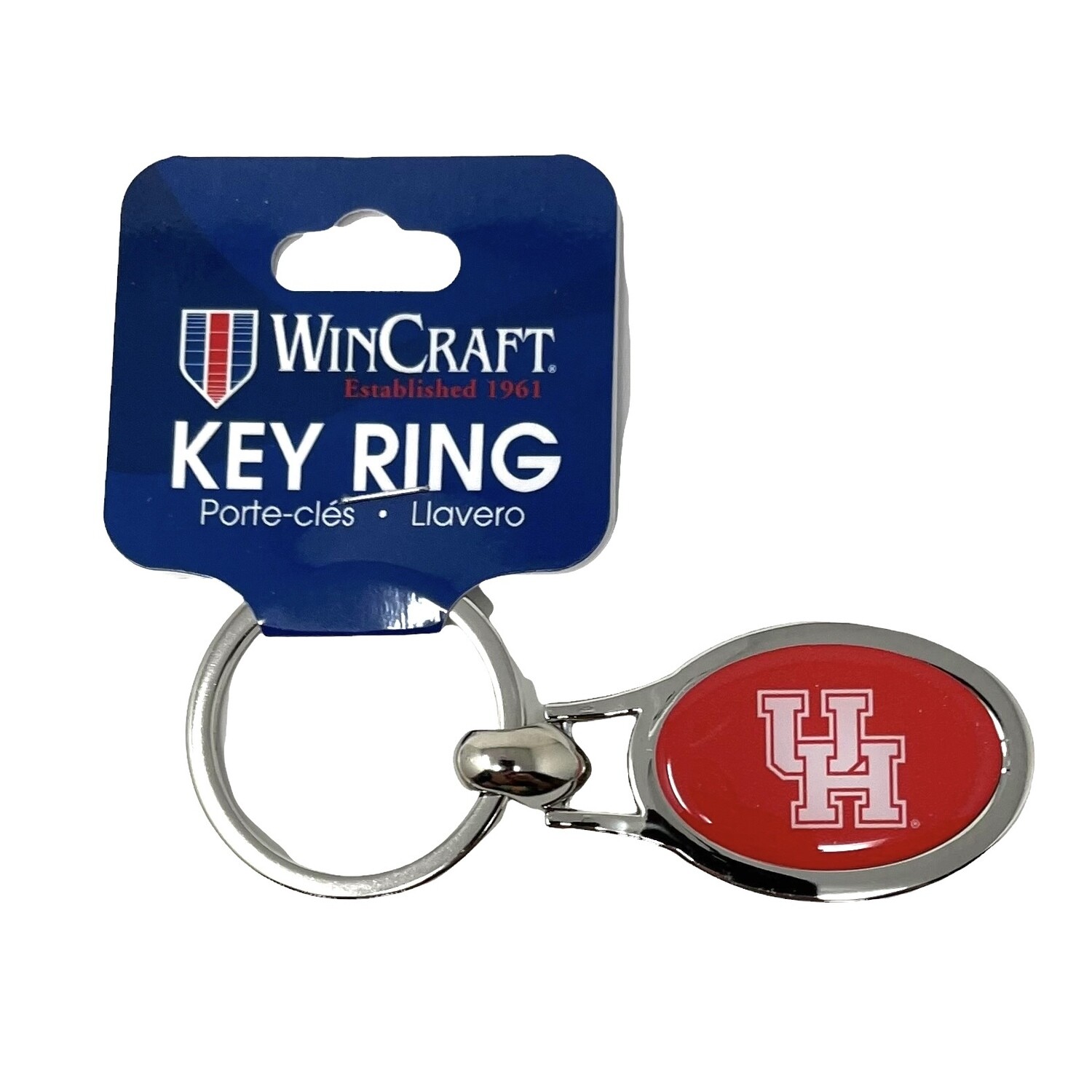 Houston Cougars Metal Oval Key Ring
