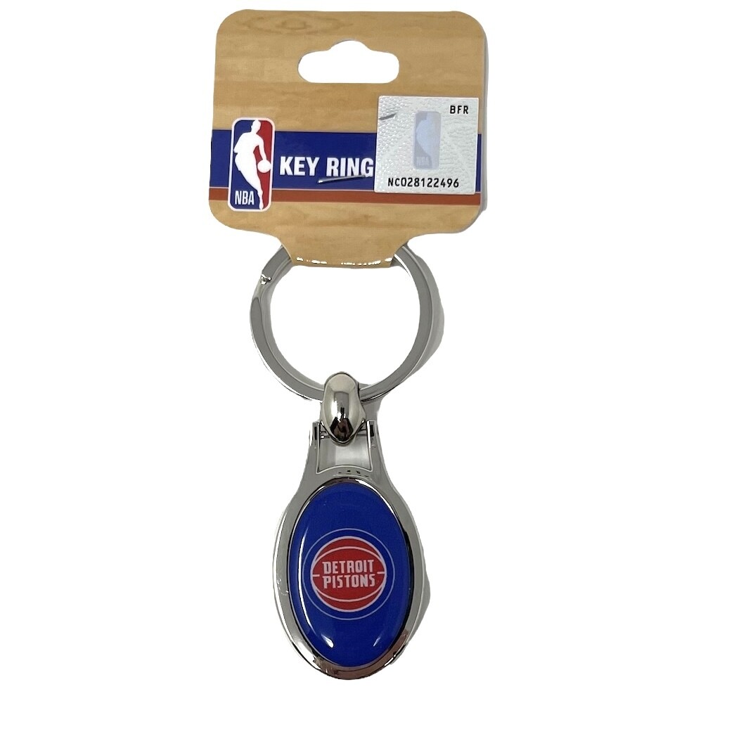 Detroit Pistons Metal Oval Key Ring