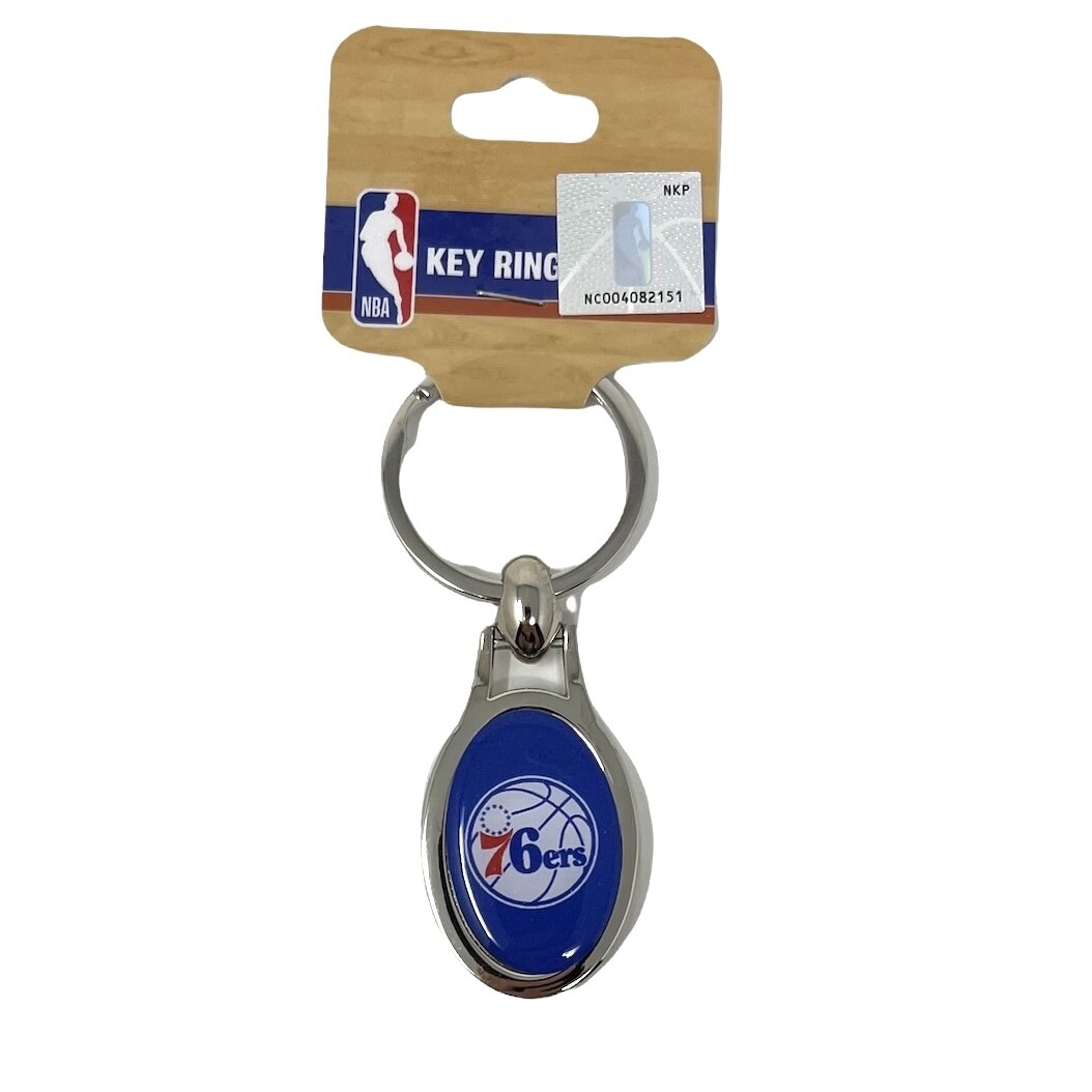 Philadelphia 76ers Metal Oval Key Ring