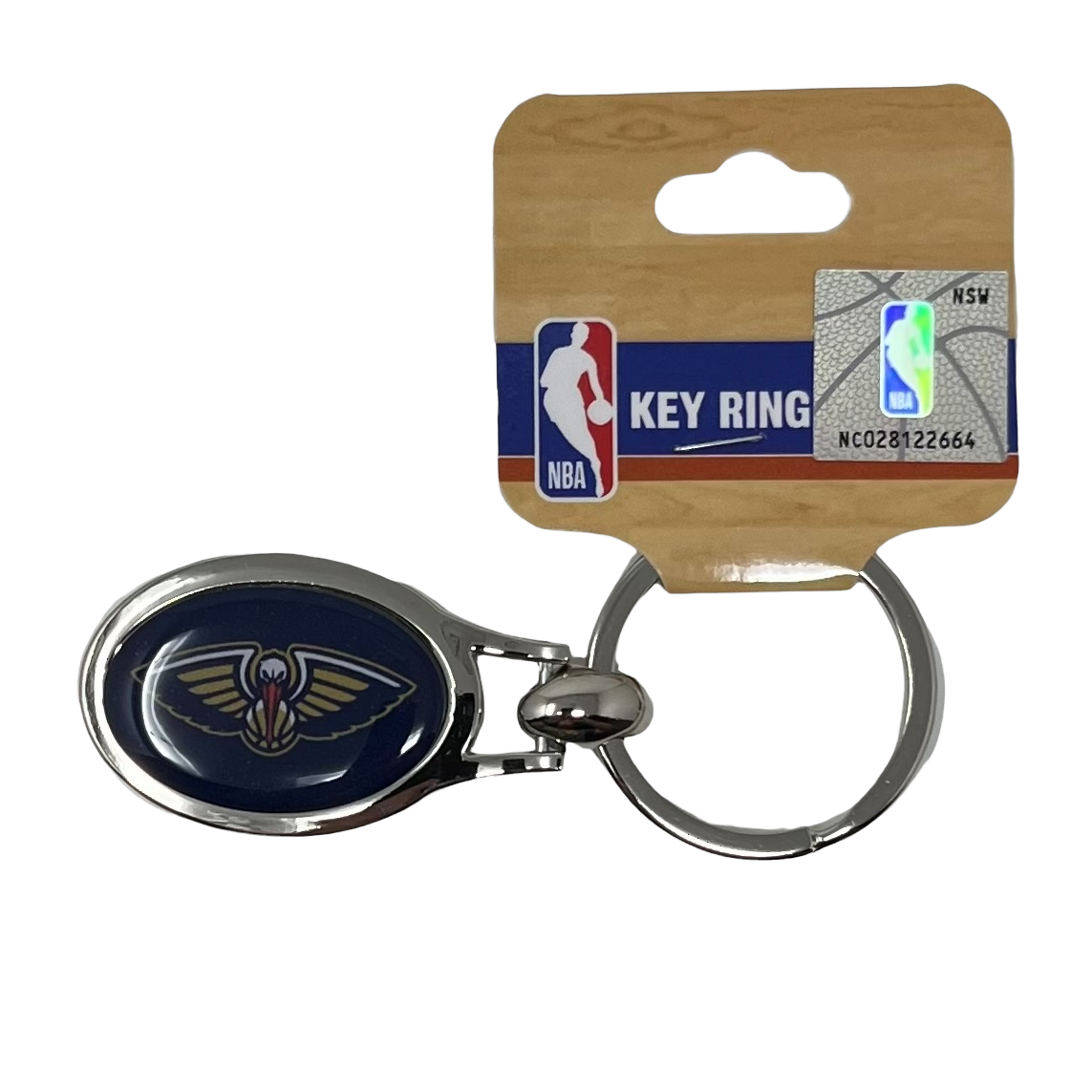 New Orleans Pelicans Metal Oval Key Ring