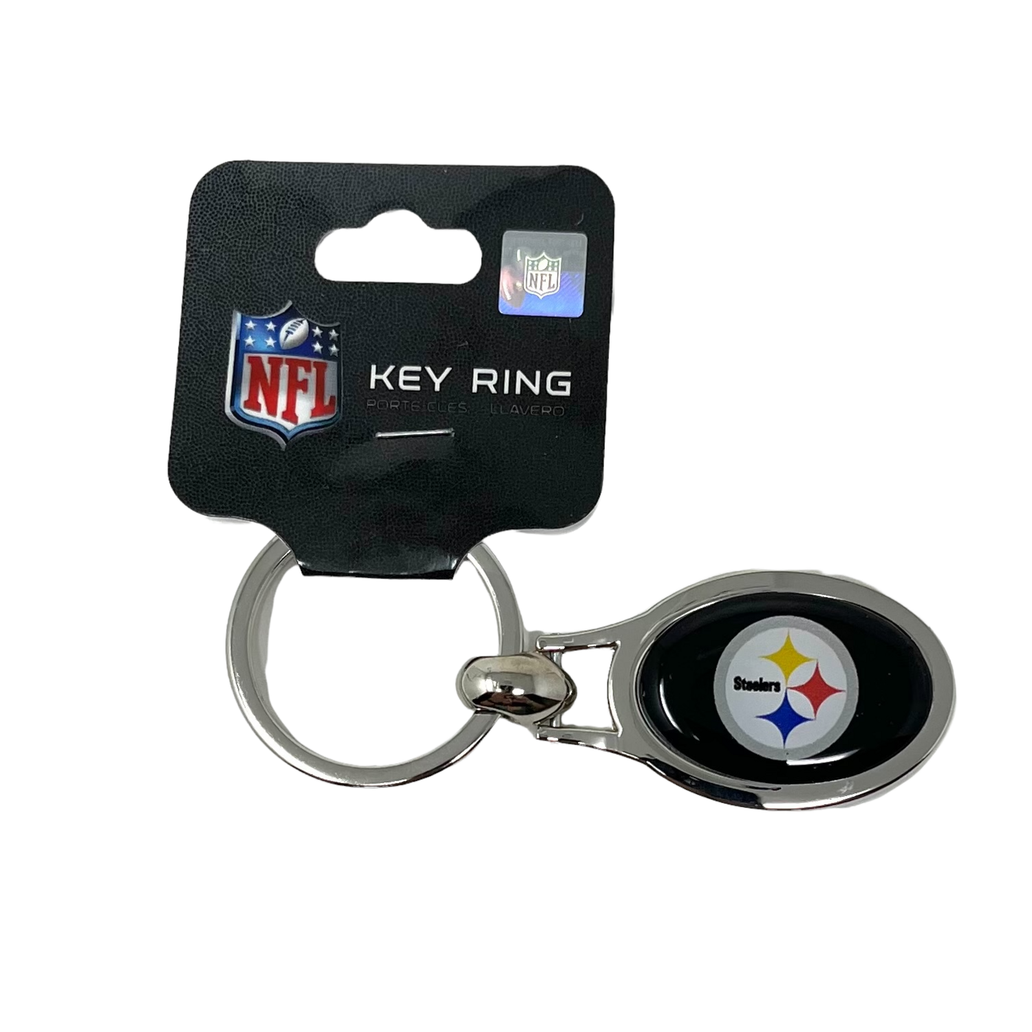 Pittsburgh Steelers Metal Oval Key Ring