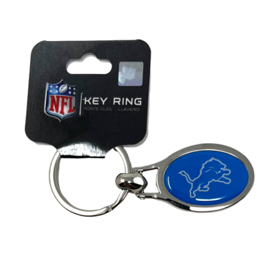 Detroit Lions Metal Oval Key Ring