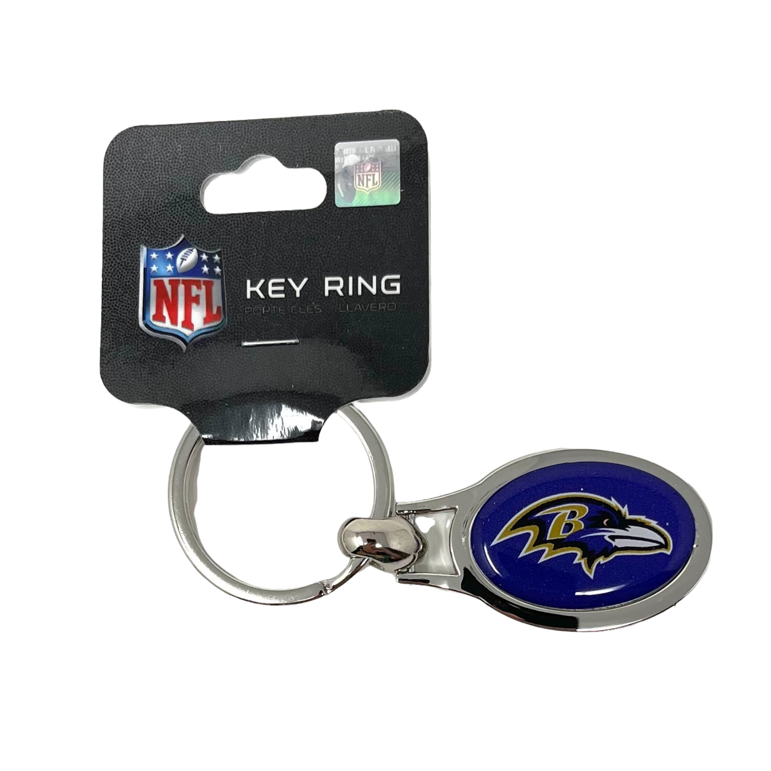 Baltimore Ravens Metal Oval Key Ring