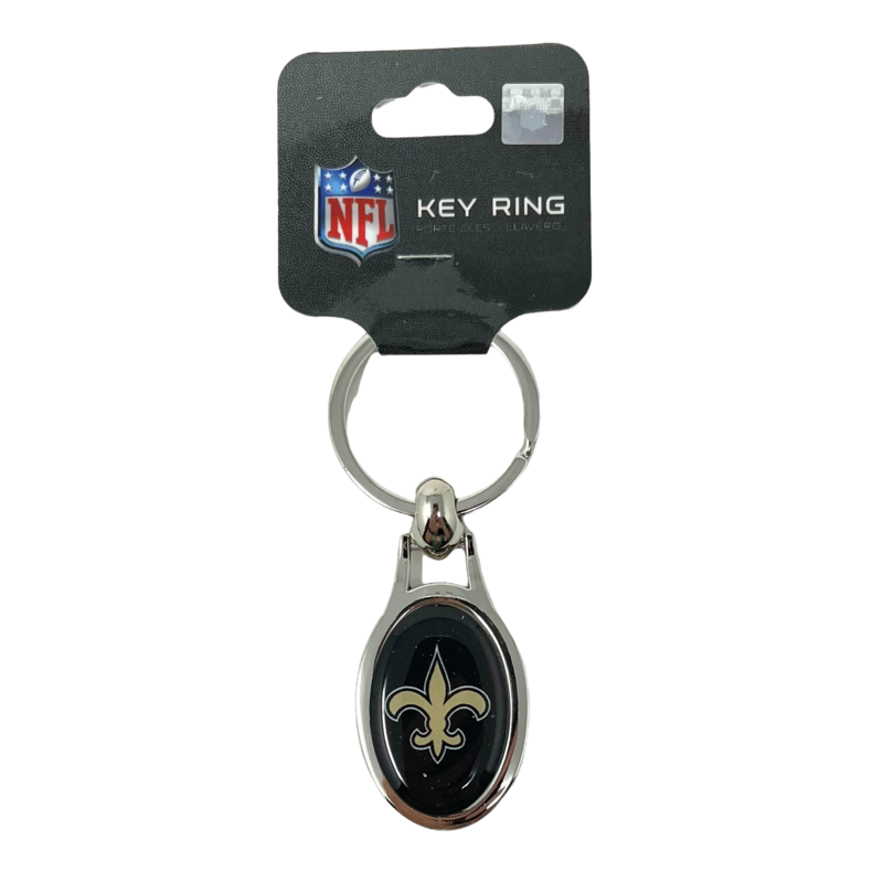 New Orleans Saints Metal Oval Key Ring