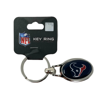 Houston Texans Metal Oval Key Ring
