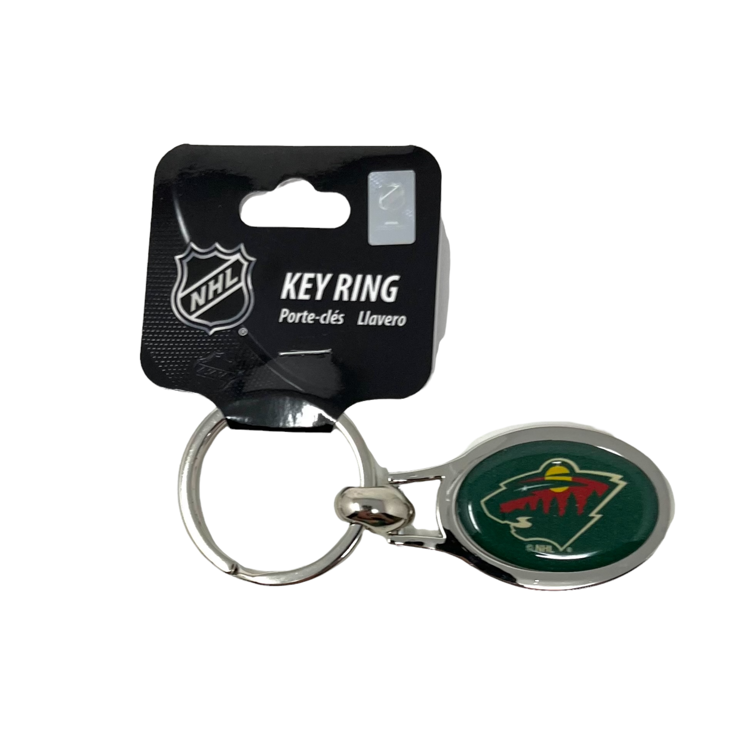 Minnesota Wild Metal Oval Key Ring
