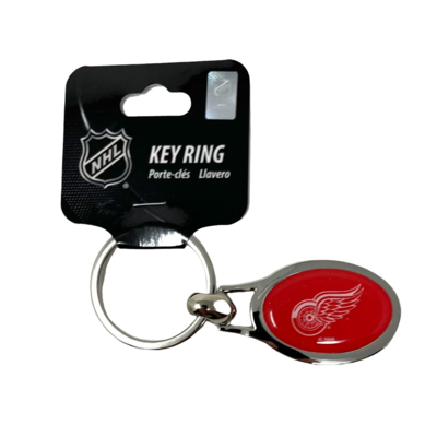 Detroit Red Wings Metal Oval Key Ring