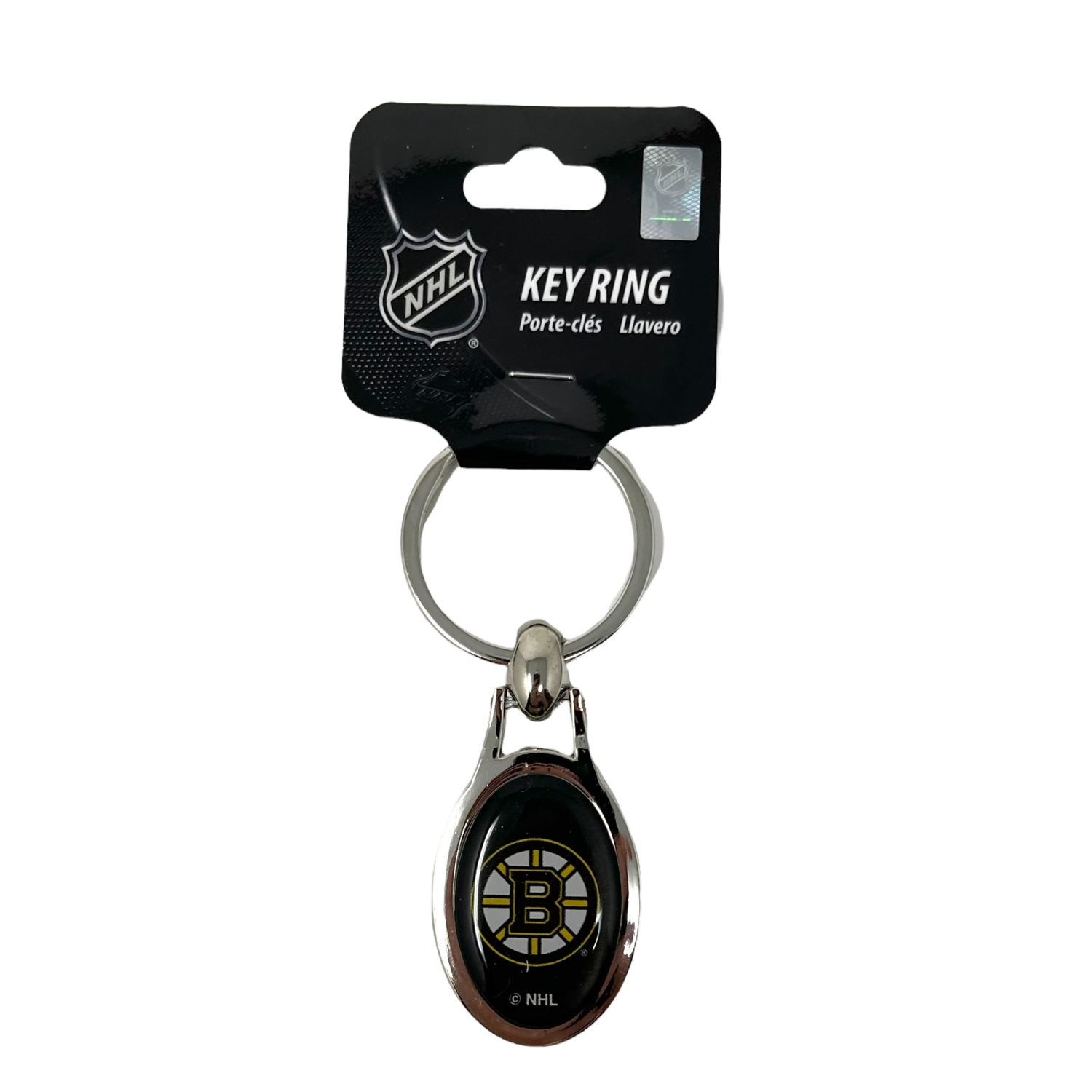 Boston Bruins Metal Oval Key Ring