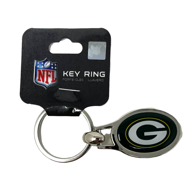 Green Bay Packers Metal Oval Key Ring
