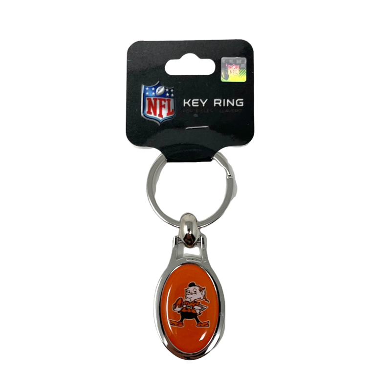 Cleveland Browns Elf Metal Oval Key Ring