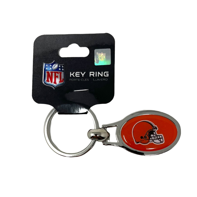 Cleveland Browns Metal Oval Key Ring