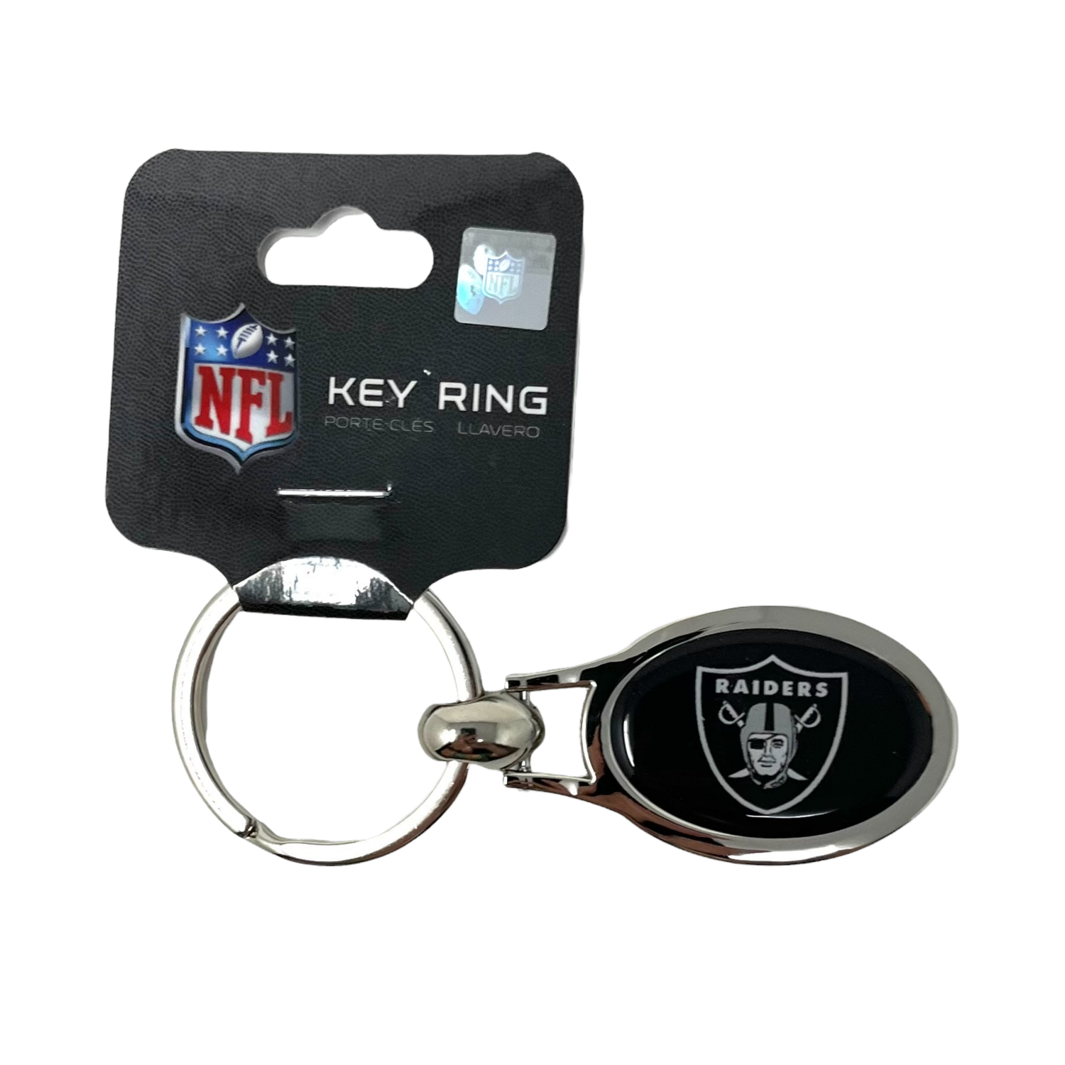 Las Vegas Raiders Metal Oval Key Ring