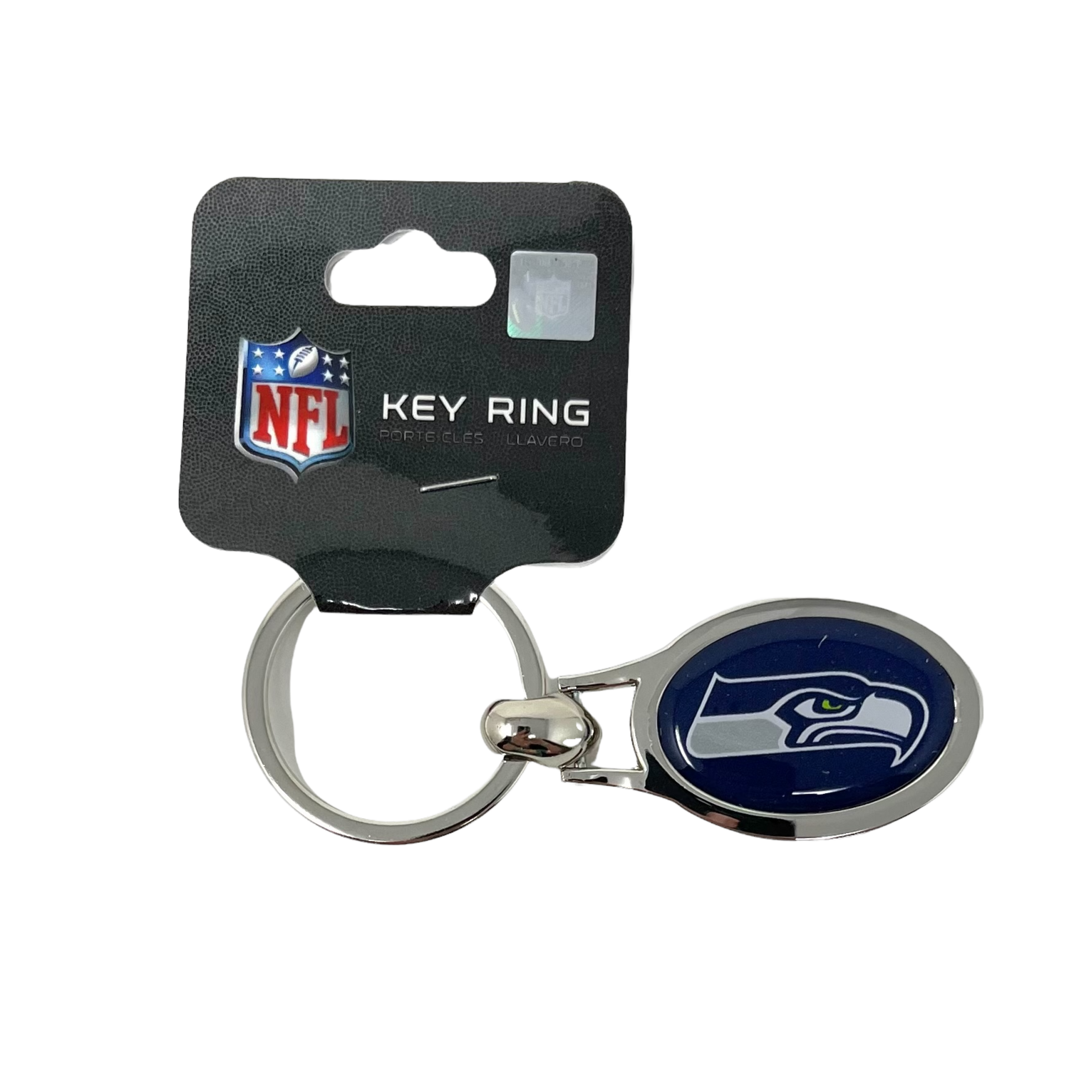 Seattle Seahawks Metal Oval Key Ring