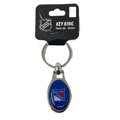 New York Rangers Metal Oval Key Ring