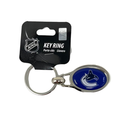 Vancouver Canucks Metal Oval Key Ring