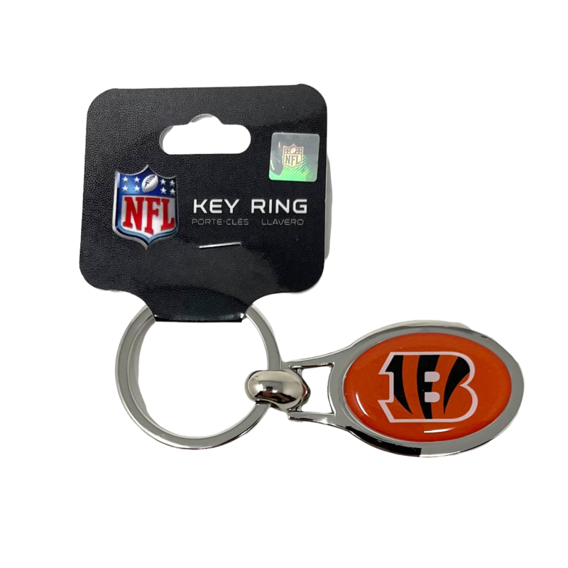 Cincinnati Bengals Metal Oval Key Ring