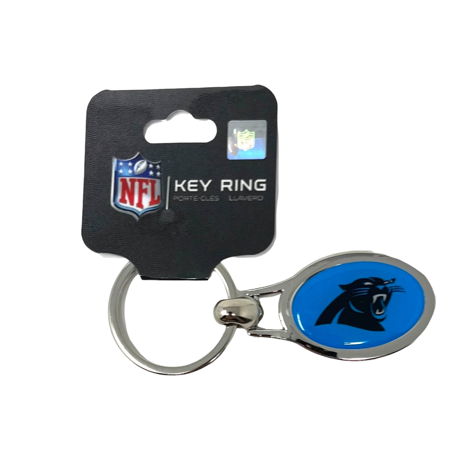 Carolina Panthers Metal Oval Key Ring