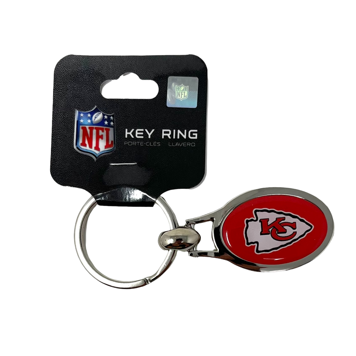 Kansas City Chiefs Metal Oval Key Ring