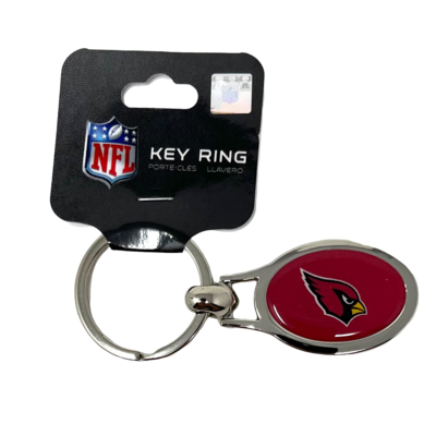 Arizona Cardinals Metal Oval Key Ring