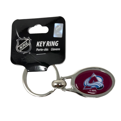 Colorado Avalanche Metal Oval Key Ring Colorado Avalanche Metal Oval Key Ring